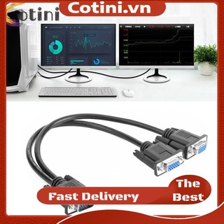 Dây Cáp Chuyển Đổi Vga Từ 1 Ra 2 Đầu Đực Sang Đầu Cái
