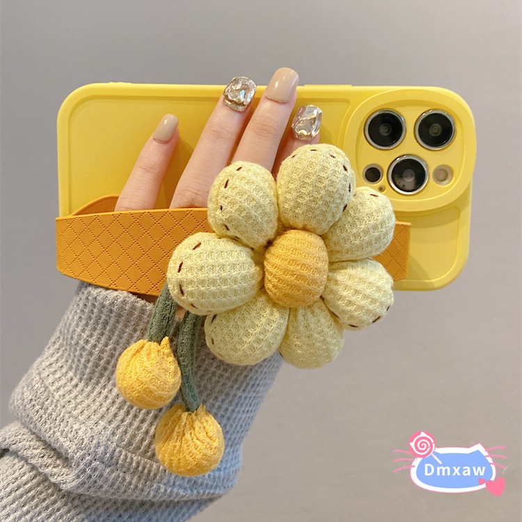 Ôp Điện Thoại Silicon Dẻo Họa Tiết Hoa Hướng Dương Kèm Vòng Đeo Tay Cho samsung galaxy s23 s22 s21 ultra plus s23 + s22 + s21 + Ốp