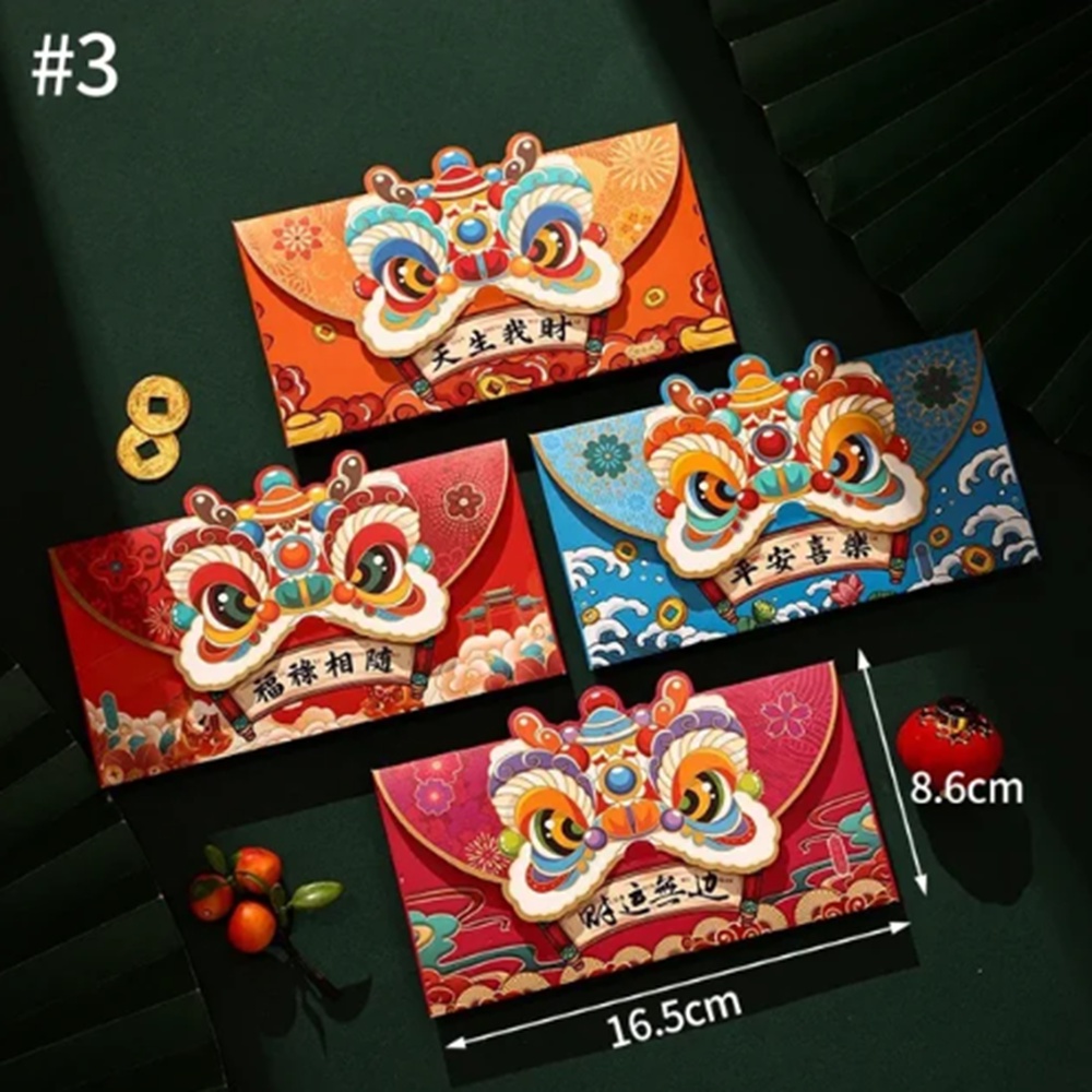 Set 4 Bao Lì Xì Mừng Năm Mới 2024 Phong Cách Trung Hoa