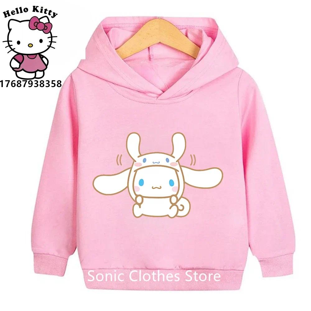 Áo Hoodie Phong Cách cinnamoroll 2024 Thời Trang Mùa Thu Ấm Áp Dành Cho Trẻ Em