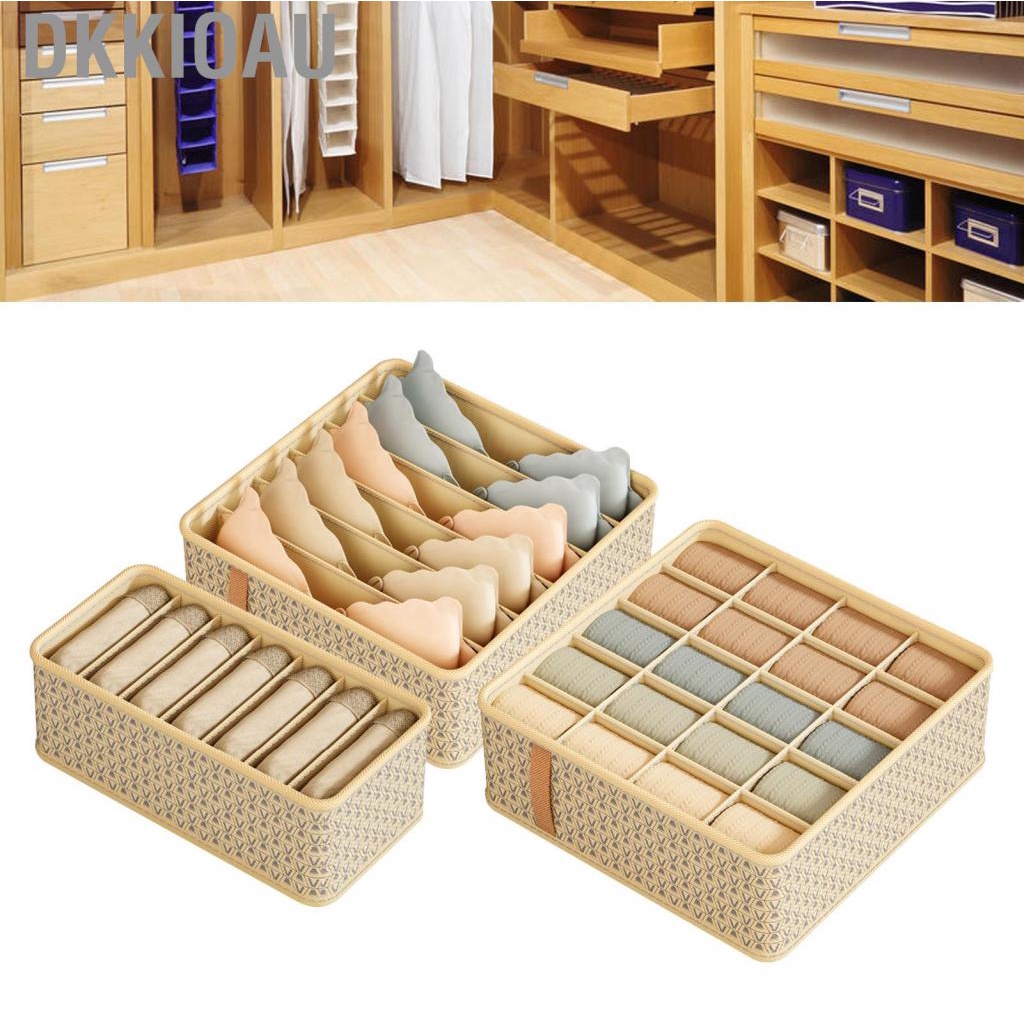 Dkkioau Closet Drawer Organizer Dividers Fabric Dresser Organizers Storage Bins Space Saving Mess Free Beige