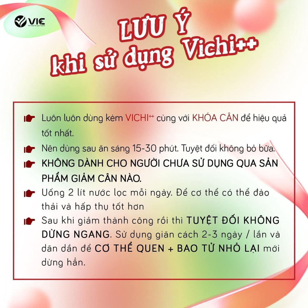 Giảm cân Vichi ++ viên uống thảo mộc tư nhiên an toàn chính hãng dành cho cơ địa khó giảm