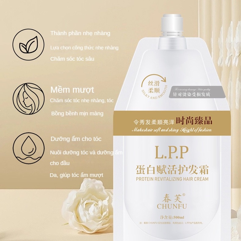 Mặt Nạ Ủ Tóc Khô Và Xoăn Mượt Mà Sáng Bóng Mặt Nạ Ủ Tóc protein Mịn Màng 500g