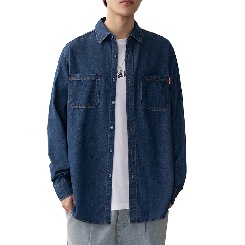 Áo Sơ Mi denim Dài Tay Thời Trang Cho Nam