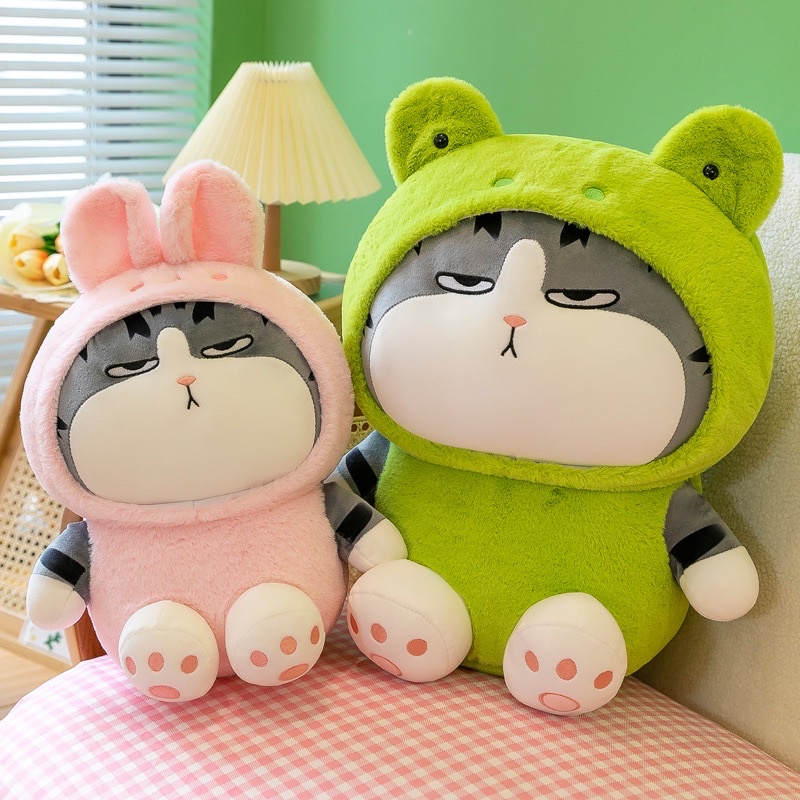 Đồ chơi bằng nhung mới nhất của Hoàng đế Ngô Vạn tuế mèo biến thành búp bê gấu trúc ếch 22-40cm