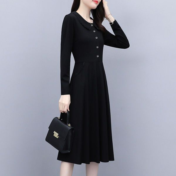 Đầm Nhung Dày Dặn Che Bụng Phong Cách Thời Trang Thu Đông 2023 Cho Nữ Có size Lớn