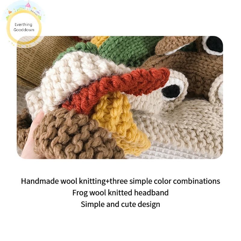 Everthinggooddown Mũ Len Beanie Dệt Kim Hình Ếch Vui Nhộn Giữ Ấm Mùa Đông Cho Nam Và Nữ vn