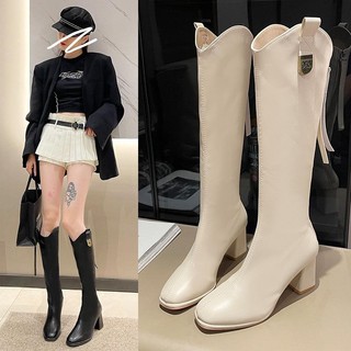 Bốt đùi độn đế tăng chiều cao thời trang 5cm, Boots đùi nữ siêu tôn dáng chất liệu da siêu ấm MSP 9258 mimi