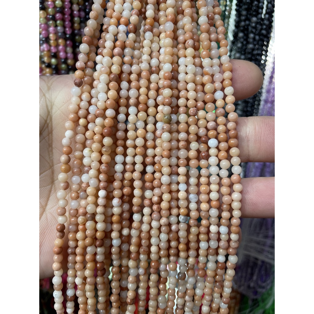 Hạt Đá Pha Lê 3mm Màu Ngọc Lam Làm Trang Sức