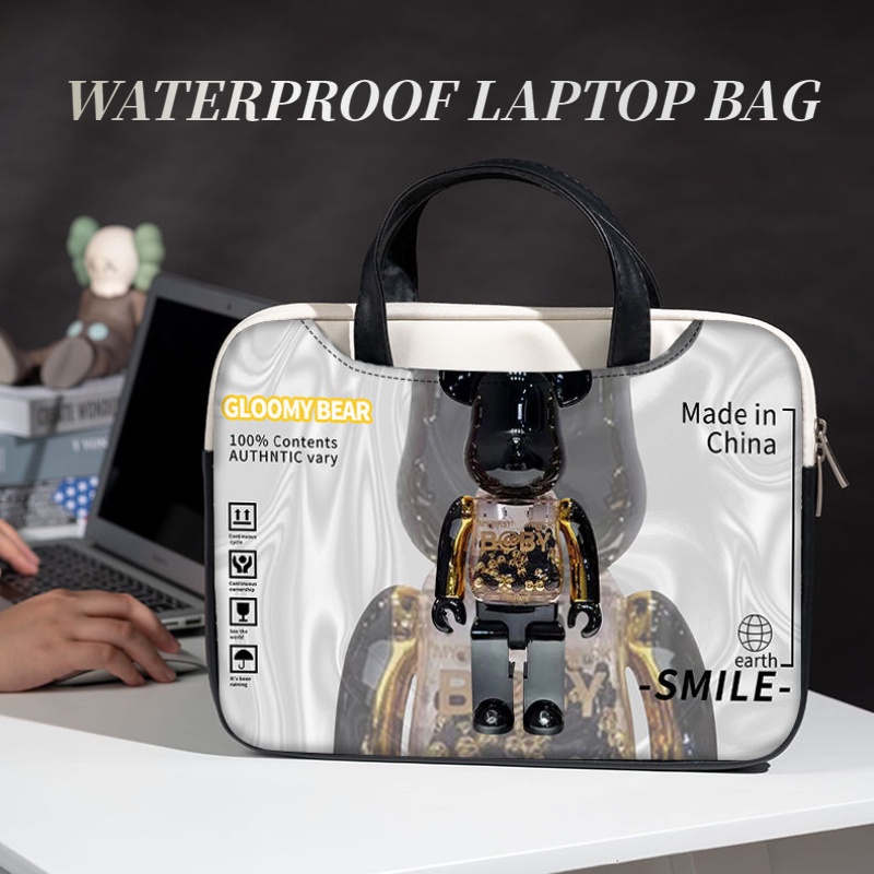 Túi Da pu Đựng laptop Chống Sốc Chống Thấm Nước Họa Tiết Hoạt Hình Cho Nam Và Nữ 13.3 14.1 15 15.6 16.1 17.3inch