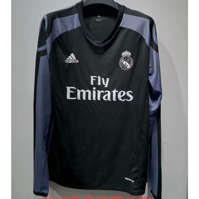 Áo Thun Thể Thao Tay Dài real madrid 2 16-17 Phong Cách vintage Cho Nam