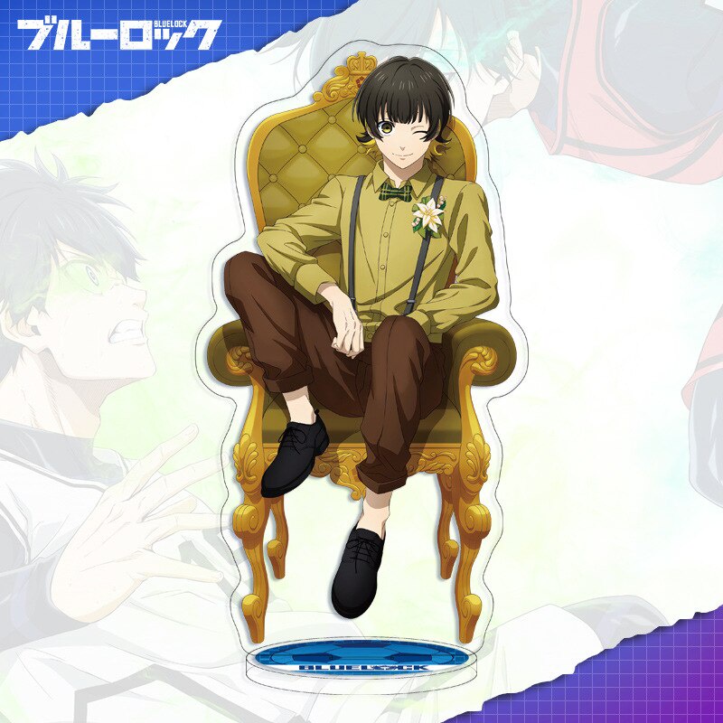 Mô hình Standee Football Anime Blue Lock Kira Ryosuke Isagi Yoichi Bachira Meguru Chigiri Hyoma để bàn tượng trong suốt