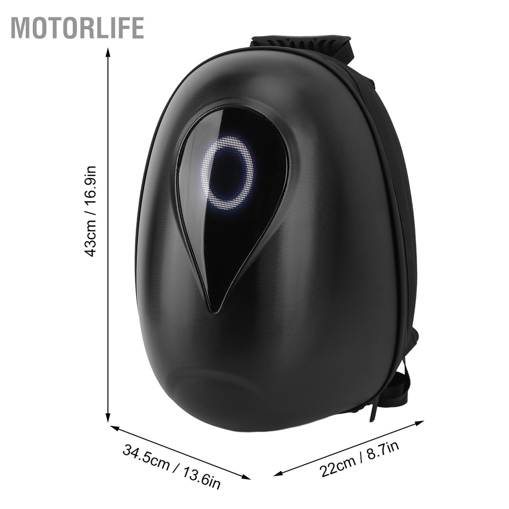 Motorlife Ba lô LED đi xe máy Bluetooth chống nước Điều khiển ứng dụng Túi hành lý để đạp ngoài trời