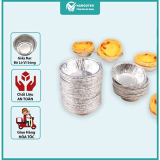 Set 250 Cốc Giấy Bạc Khuôn giấy bạc nướng thực phẩm, bánh, hàu Đế Cốc Chén Lót Khuôn Nướng Tart Trứng Tiện Dụng