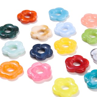 St. kunkka Bộ 4 Hạt Nhựa acrylic Hình Hoa Rỗng Dùng Làm Vòng Tay / Dây Chuyền diy