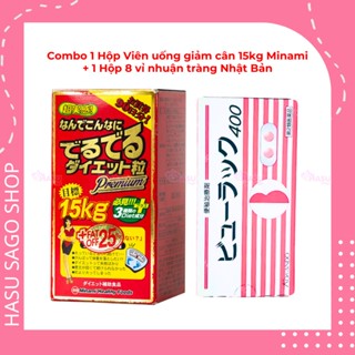 Combo 1 Hộp Viên uống giảm cân 15kg Minami + 1 Hộp 8 vỉ nhuận tràng Nhật Bản