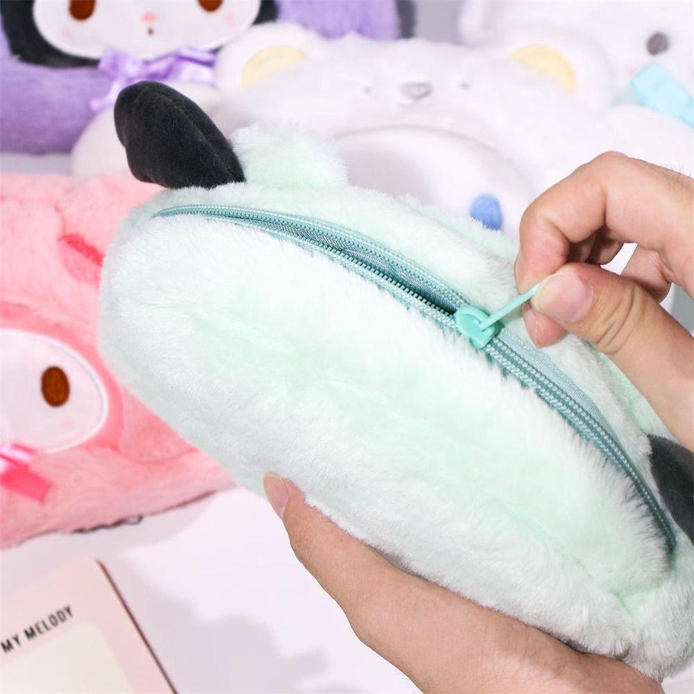 Túi Đựng Bút Hình Chú Chó Hoạt Hình Nhồi Bông Tai Dài Kiểu Nhật Bản Thời Trang Mùa Đông Cho Bé Gái
