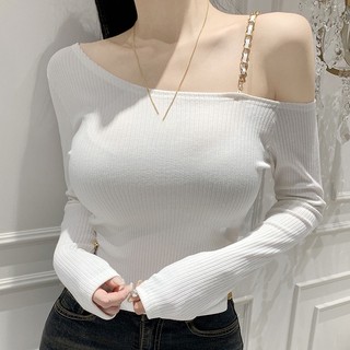 Áo Thun Tay Dài Hở Vai Thời Trang Dành Cho Nữ