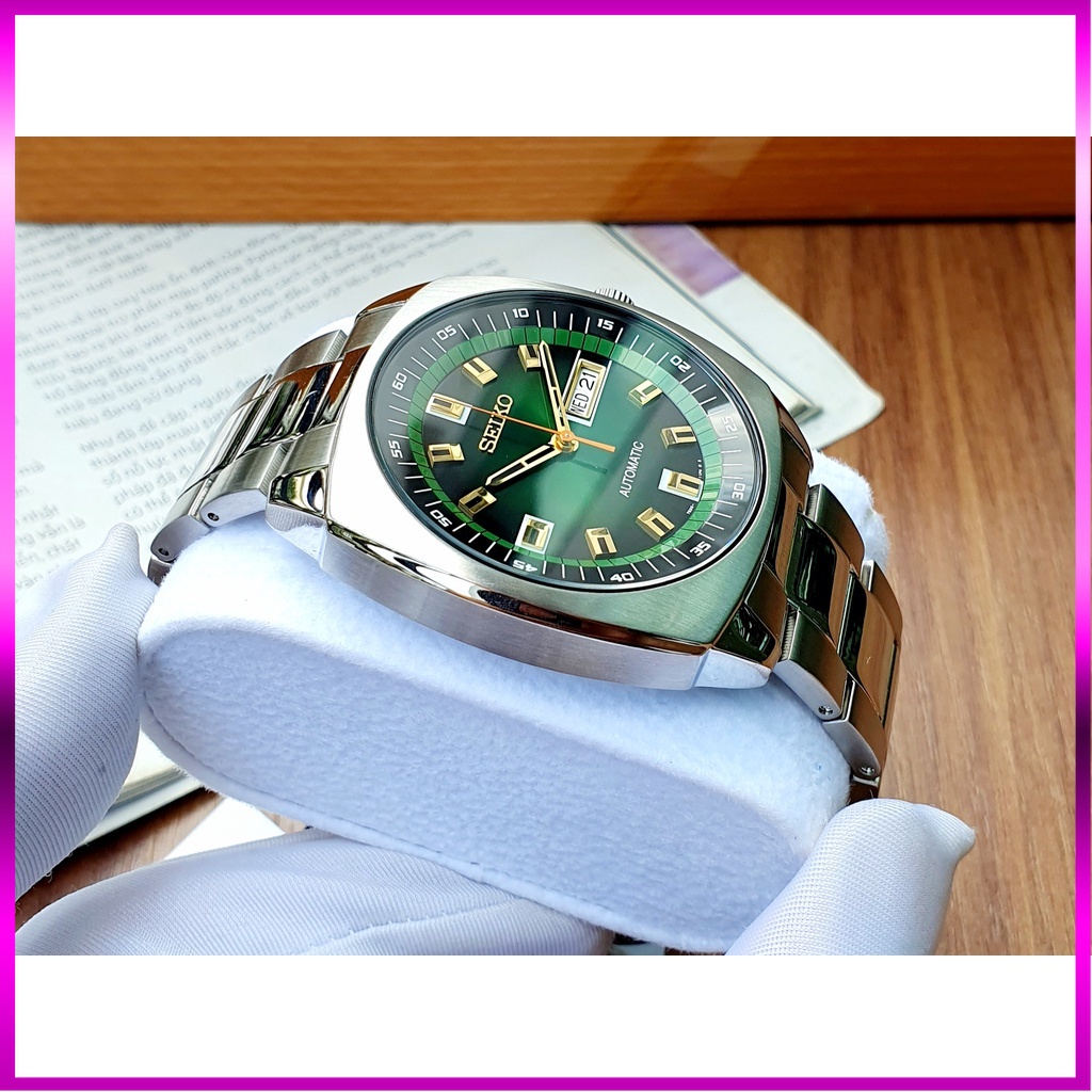 Đồng hồ chính hãng nam SEIKO Recraft Automatic Green Dial SNKM97- Máy cơ tự động - Kính cứng THUHA LUX
