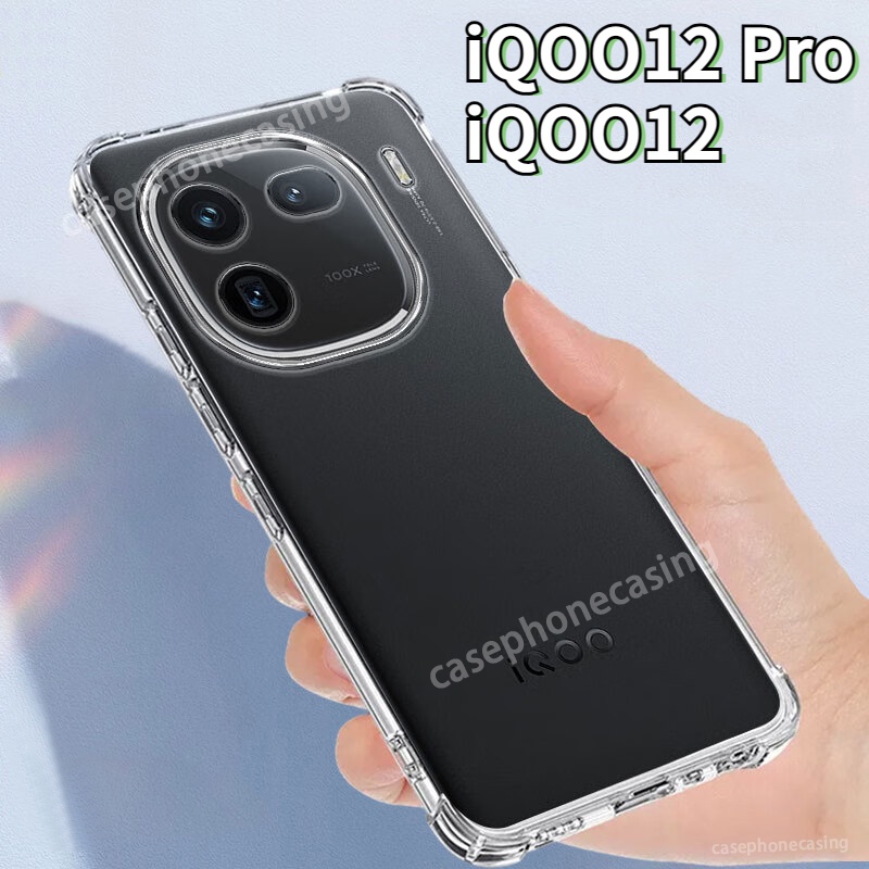 Ôp Điện Thoại Silicon Dẻo Trong Suốt Có Túi Khí Chống Sốc Cho vivo iqoo12 iqoo 12 pro 12pro iqoo12pr