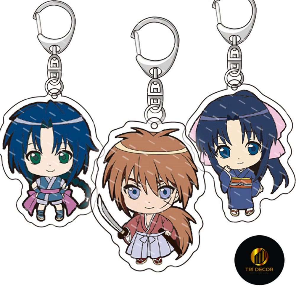 Acrylic móc khóa Rurouni Kenshin Meiji kiếm sĩ lãng mạn Tân Kamiya Xunming Thần Yahiko Himura Kenshi