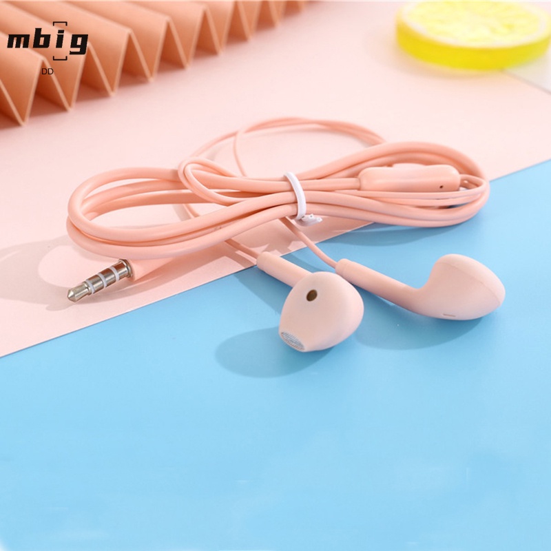 Tai Nghe Nhét Tai Có Dây 3.5mm Màu macaron Cho Điện Thoại