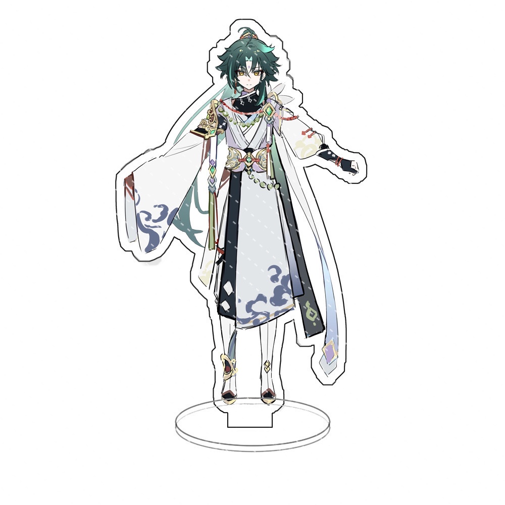 Genshin Tác Động Đứng Trò Chơi Ngoại Vi Đồ Trang Trí Acrylic Hình Người Đứng Mandrill Óc Chó Ganyu Ngoại Vi Hai Chiều Đồ