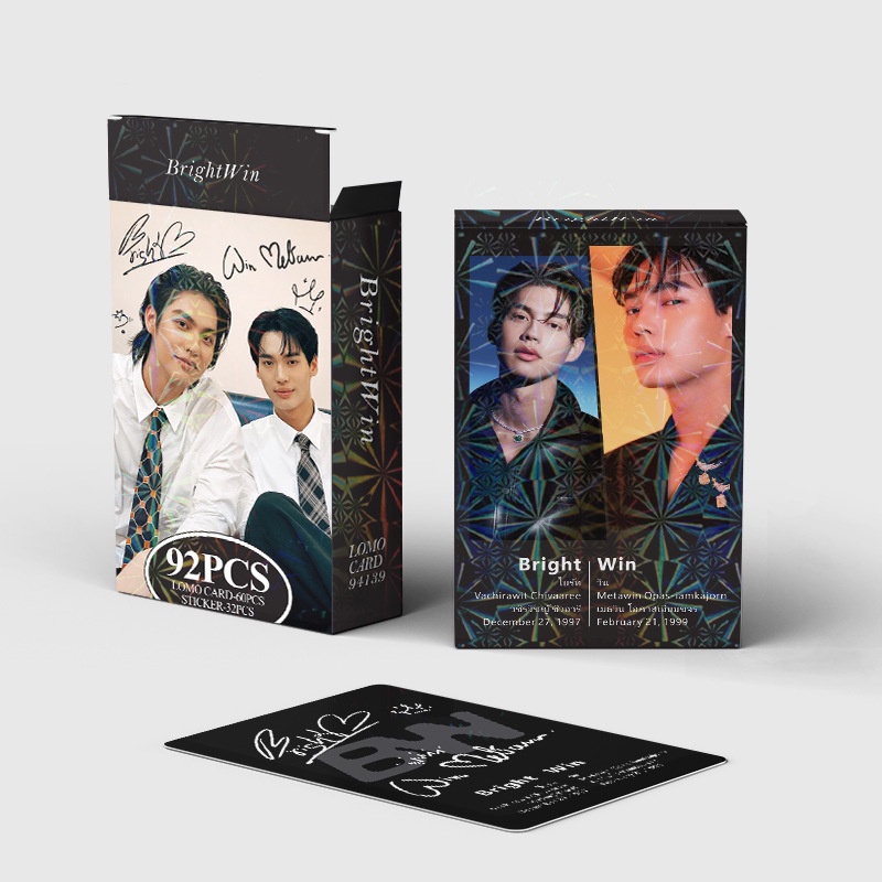 BRIGHTWIN Photocard Lomo Card Postcard Stickers 92pcs/box