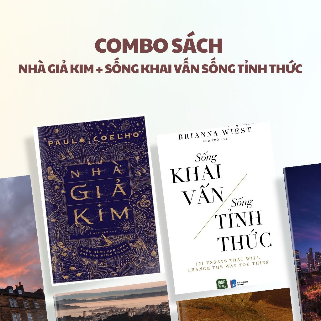 Sách - Combo 2 cuốn : Nhà Giả Kim  + Sống Khai Vấn Sống Tỉnh Thức