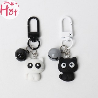 Móc khóa hình mèo trắng đen dễ thương