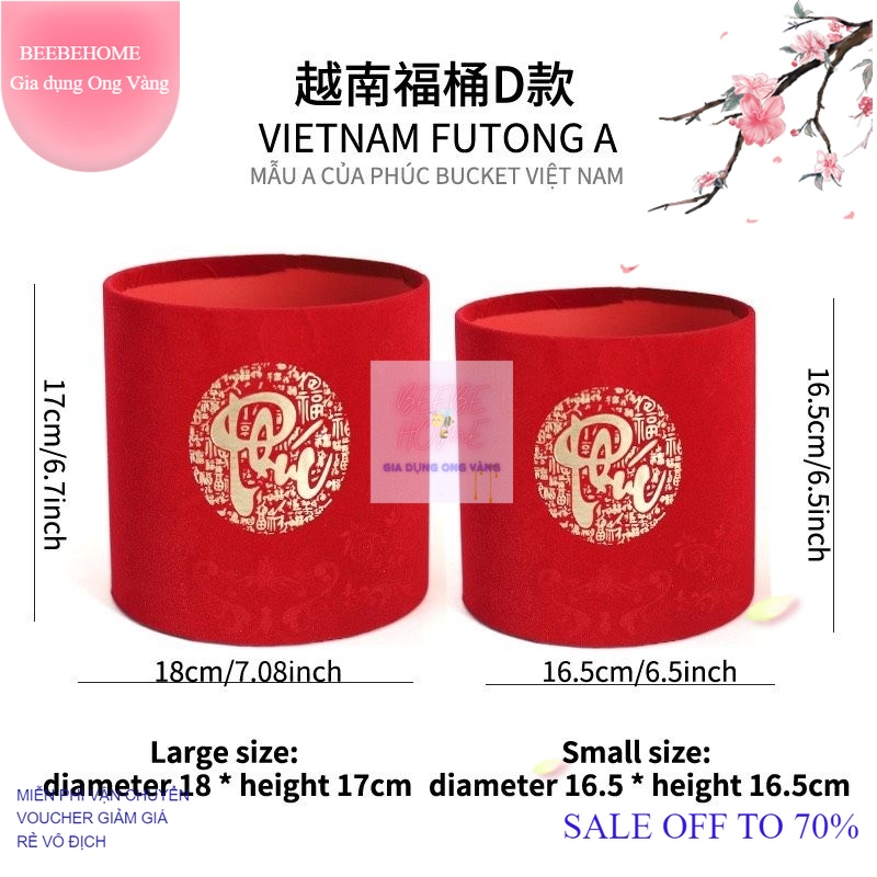 Trụ Nhung Cắm Hoa Chữ Việt 6 Mẫu Tết, Phúc, Lộc, Xuân, Phát - Chậu Nhung Cắm Cành Đào Đông Trang Trí Tết