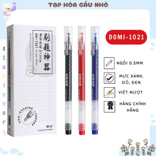 Bút gel domi-1021 ống lớn mực xanh, đỏ, đen