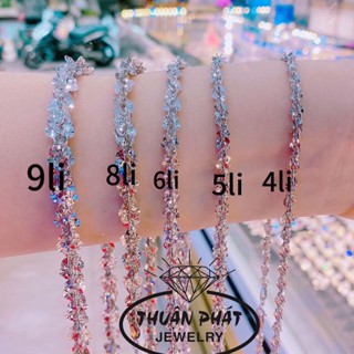Phụ Kiện Dây Chuyền Xoắn Hoa Mai Đủ Size Đeo 4li,5li,6li,8li,9li Đeo Cổ Sang Trọng Trang Sức Bạc Ý Xi Kim