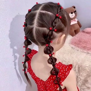 50 Chiếc Dây Buộc Tóc Đậu Đỏ Của Trẻ Em