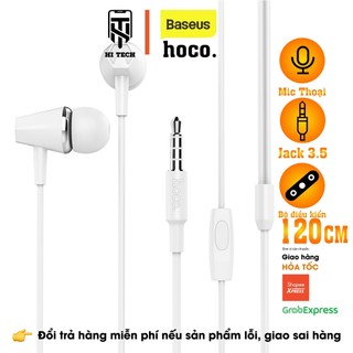 Tai nghe jack 3.5mm hoco m34, dây tpe dẻo kèm micro đàm thoại, dây dài 1m.2.