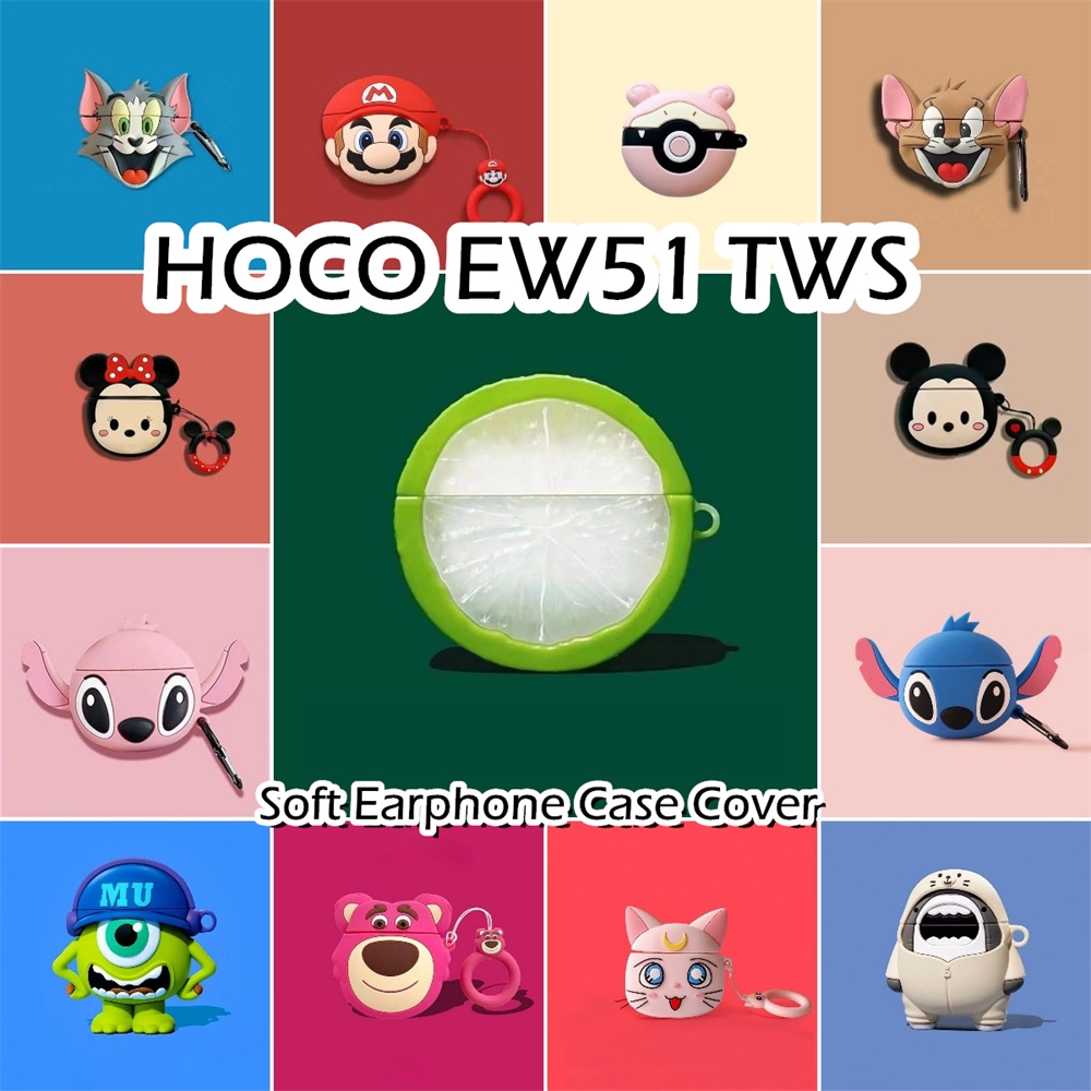 Hàng Có Sẵn Vỏ Bảo Vệ Hộp Sạc Tai Nghe HOCO EW51 TWS NO.4 Bằng Silicon Họa Tiết Hoạt Hình Dễ Thương 