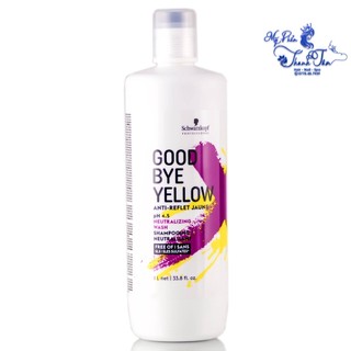 Gội tím khử ánh vàng cho tóc trắng bạch kim Schwarzkopf Goodbye Yellow Shampooing 1000ml