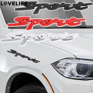 Miếng Dán Logo Chữ Sport 3D Bằng Kim Loại Trang Trí Thân Xe Hơi