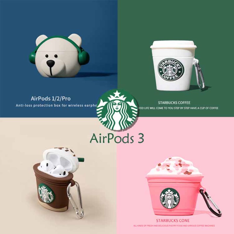 Starbucks Vỏ Bảo Vệ Hộp Sạc Tai Nghe AirPods 3 (3rd) 2021 new AirPods3 3rd Ốp
