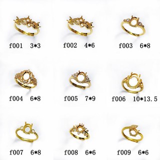 Giá đỡ nhẫn mạ vàng / bạc 11 14 kích thước 8 8 7 10 * 13