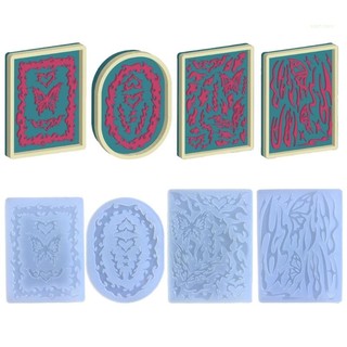 Khuôn silicon làm mặt dây chuyền hình bướm / trái tim / ngọn lửa bằng nhựa resin