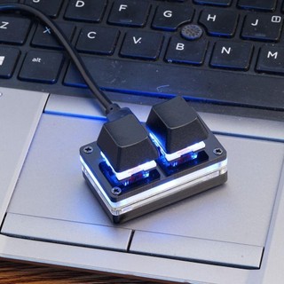 Taylor1 Bàn phím Mini 2 tùy chỉnh, Bàn phím dán sao chép công tắc màu đỏ Acrylic, Trao đổi nóng Giao diện Mini Type-c Chìa khóa cơ 2 phím Bàn phím Mini Văn phòng