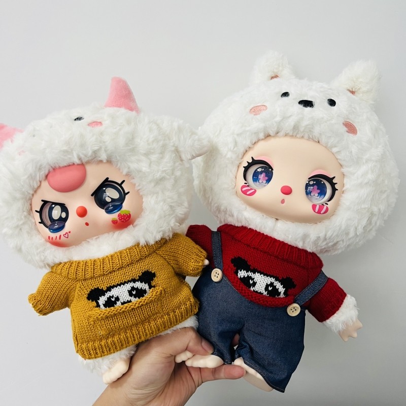 Quần Áo Búp Bê Mới Cho Bé Ba 400% / Lila Zoo 600% Búp Bê Họa Tiết Gấu Trúc Dễ Thương DIY Đồ Chơi Búp