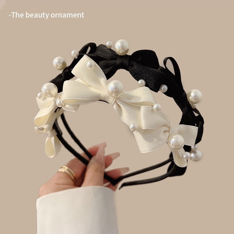 Deartiara Băng Đô Cài Tóc Đính Nơ Và Ngọc Trai Thời Trang 2023 Cho Nữ