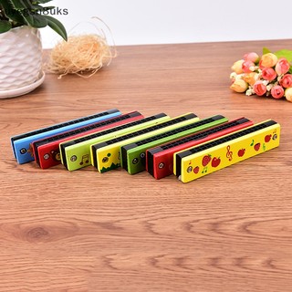 Uy dễ thương Tremolo Harmonica 16 lỗ trẻ em nhạc cụ giáo dục đồ chơi gỗ Bìa đầy màu sắc KS