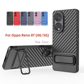 Ôp Điện Thoại Silicon Dẻo Kèm Giá Đỡ Chống Sốc / Dấu Vân Tay Cho oppo reno 8t 8 t reno 8t 4g 5g Ốp