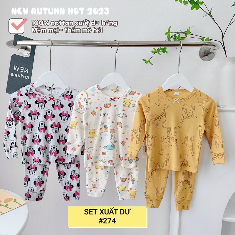 SET 3 BỘ XUẤT DƯ DÀI TAY BÉ GÁI