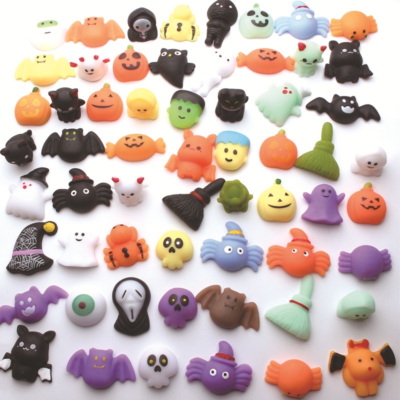 1 Đồ Chơi Bóp Giảm Căng Thẳng Hình Bí Ngô Ma Quái Halloween