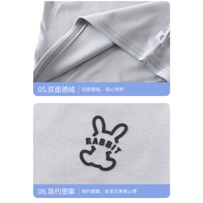 Bộ Đồ Ngủ Tay Dài 70-150cm Bằng Vải Nhung Giữ Ấm Mùa Thu Đông