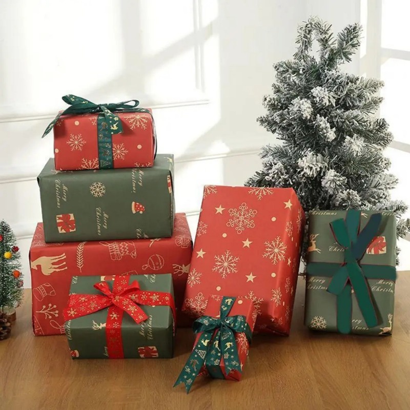 Giấy Gói Quà / Trang Trí Cây Thông Giáng Sinh 75 * 50cm